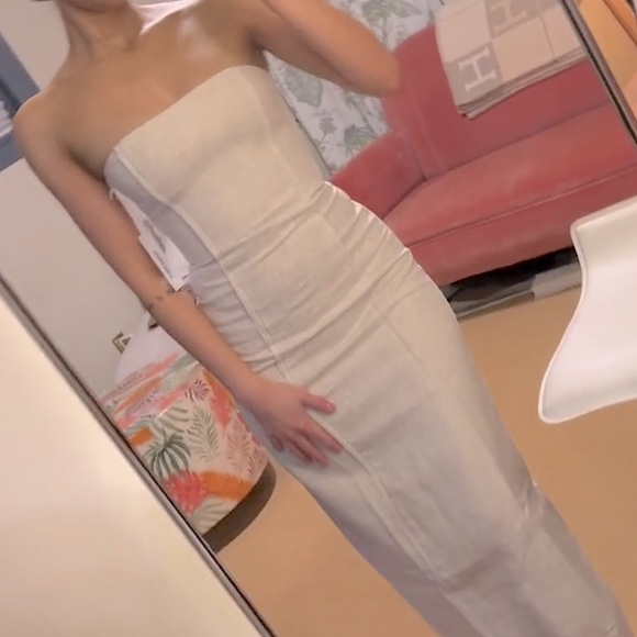 Reformation Layton linen strapless dress - Picture 8 of 13